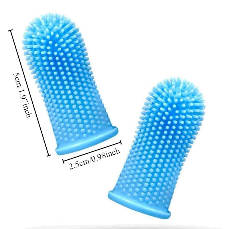 Dog Super Soft Pet Finger Toothbrush Teeth Cleaning Breath Care Nontoxic Silicone Tooth Brush Cat Dog Toothbrush Pet Products